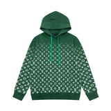 Felpa con cappuccio LV con monogramma verde sfumato