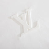 T-shirt LV con logo ricamato bianco