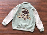 Giacca LV in pelle e lana Varsity
