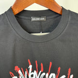 Maglietta BLNCG con stampa graffiti nera