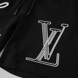 Pantaloncini LV con ricamo nero
