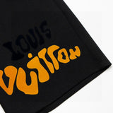 Pantaloncini LV neri con logo in grassetto
