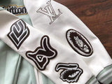 Giacca LV in pelle e lana Varsity