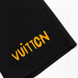 Pantaloncini LV neri con logo giallo