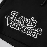 Pantaloncini LV neri con logo bianco