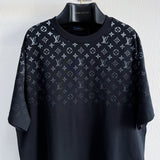T-shirt LV in cotone sfumato nero