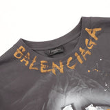Maglietta BLNCG con logo BB e vernice spray nera