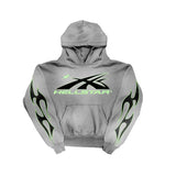Felpa con cappuccio HLSTR Logo Flame Grey/Green