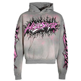 Felpa con cappuccio HLSTR Future Flame Grey/Rosa