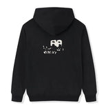Felpa con cappuccio BLNCG Paris Graffiti Logo nera BL003