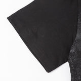 Maglietta CHRM HRTS con grafica floreale nera