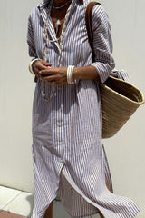 Sofia | Camicia Abito con Righe Intramontabili e Comfort Elegante
