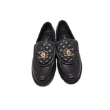MOCASSINO CC IN PELLE TRAPUNTATA NERO ORO