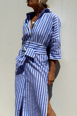 Sofia | Camicia Abito con Righe Intramontabili e Comfort Elegante