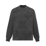 Felpa LV con monogramma ricamato