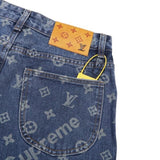 Pantaloni LV X SPRM in denim monogramma