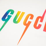 Maglietta GG con logo arcobaleno bianca
