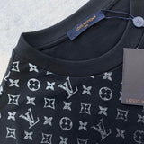 T-shirt LV in cotone sfumato nero