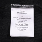Felpa con cappuccio CD nera con logo oversize e girocollo DO054