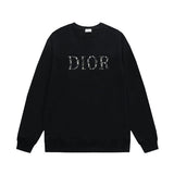Felpa con cappuccio e logo nero CD