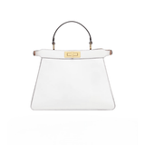 BORSA PEEKABOO ISEEU MEDIA IN PELLE DI VITELLO BIANCA
