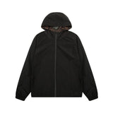 Giacca con cappuccio FND nera e marrone