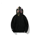 Felpa con cappuccio BP Shark Camo OVO Nero (REVERSE)