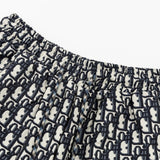 Pantaloncini CD Monogram con strisce laterali blu navy
