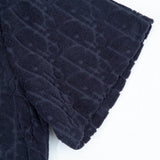 Maglietta CD con monogramma in rilievo blu navy