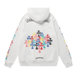 Felpa con cappuccio CHRM HRTS con logo a croce multicolore CH079