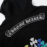 Felpa con cappuccio CHRM HRTS con logo a croce multicolore CH079