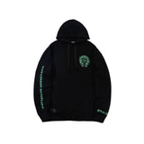 Felpa con cappuccio CHRM HRTS con logo neon nero CH072