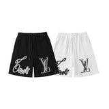 Pantaloncini LV con ricamo nero
