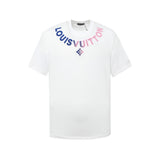 T-shirt LV con logo sfumato bianco
