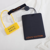T-shirt LV con logo ricamato bianco
