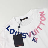 T-shirt LV con logo sfumato bianco
