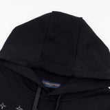 Felpa con cappuccio LV Monogramma nero sfumato