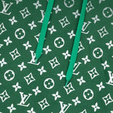 Felpa con cappuccio LV con monogramma verde sfumato