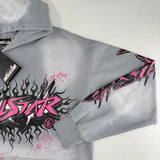 Felpa con cappuccio HLSTR Future Flame Grey/Rosa