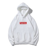 Felpa con cappuccio SPRM Box Logo bianca