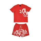 T-SHIRT CON LOGO SYN WRLD – COMPLETO CORTO – ROSSO