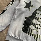 Felpa con cappuccio HLSTR Logo Flame Grey/Green