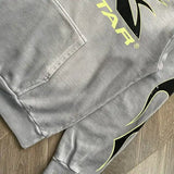 Felpa con cappuccio HLSTR Logo Flame Grey/Green