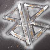 Maglietta BLNCG con logo BB e vernice spray nera
