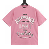 Maglietta BLNCG con slogan grafico rosa anticato