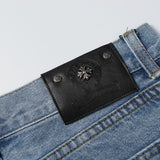 CHRM HRTS Shorts Black Cross Denim