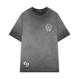 Maglietta CHRM HRTS con logo grigio a ferro di cavallo invecchiato