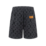 Pantaloncini LV Monogram Grigio Nero
