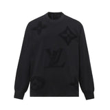 Felpa LV con monogramma ricamato