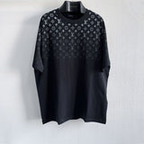 T-shirt LV in cotone sfumato nero